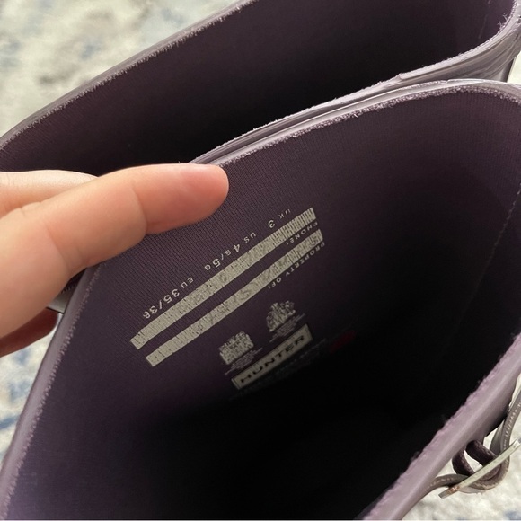 Hunter Classic Tall Rain Boots Lavender Purple Wellies Size 4 - Picture 10 of 14